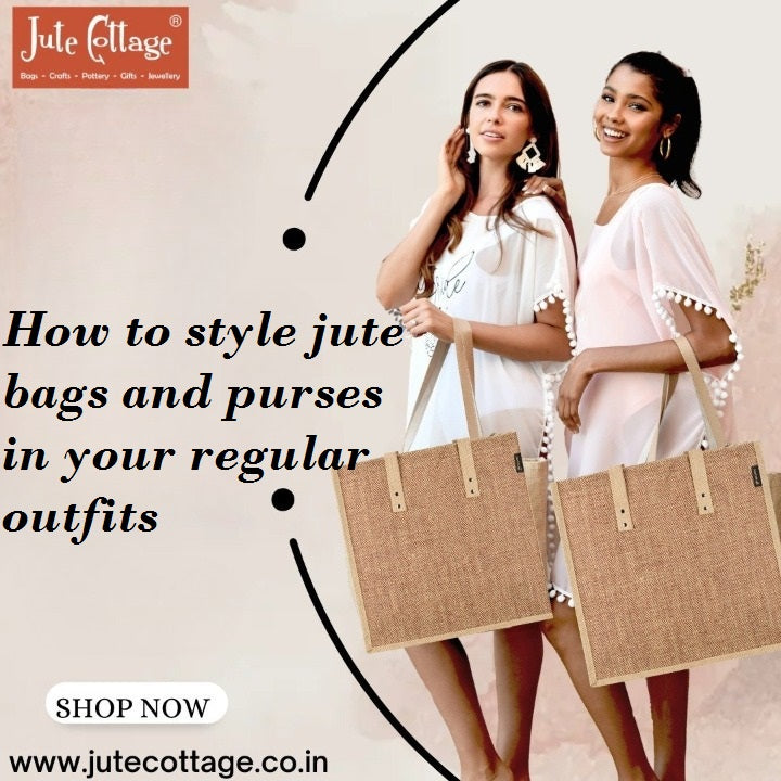 Buy KNS Enterprises Fancy jute bag | size 14x12x5 | jute bags for women and  men | jute bags for grocery | jute carry bags | jute shopping bags for men  and